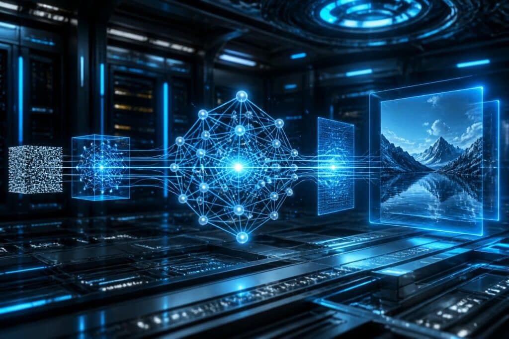 découvrez comment un modèle d'apprentissage profond de type réseau antagoniste génératif (gan) alimente des générateurs d'images en intelligence artificielle pour produire des créations visuelles innovantes.